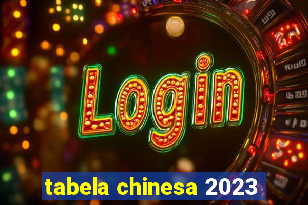 tabela chinesa 2023